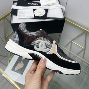 Chanel Women's Sneaker Shoes G38756 Gray and Brown - 35 - View 5
