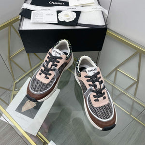 Chanel Women's Sneaker Shoes G38757 Pink and Brown - 35 - View 3