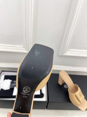 Chanel Women's Square-toe Flip-top Slippers 8.5cm C93330 - Euro 35=US 4 - View 9