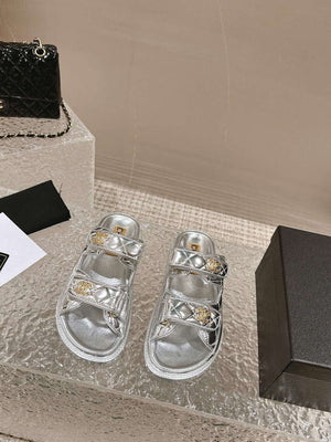 Chanel Women's Velcro sandals Fashion Shoes C93243 - Euro 35=US 4 - View 1