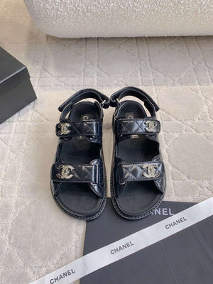 Chanel Women's Velcro Sandals Fashion Shoes C93426 - Euro 35=US 4 - View 1