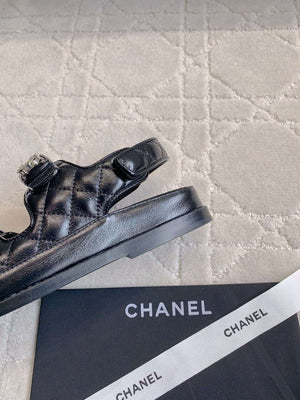 Chanel Women's Velcro Sandals Fashion Shoes C93426 - Euro 35=US 4 - View 5