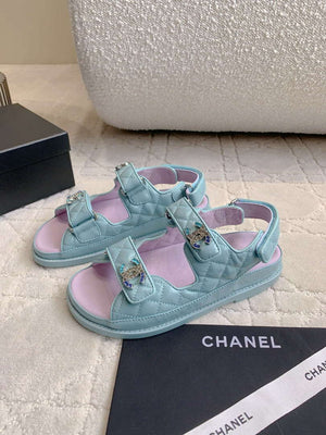 Chanel Women's Velcro Sandals Fashion Shoes C93427 - Euro 35=US 4 - View 2