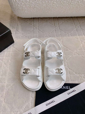 Chanel Women's Velcro Sandals Fashion Shoes C93431 - Euro 35=US 4 - View 1