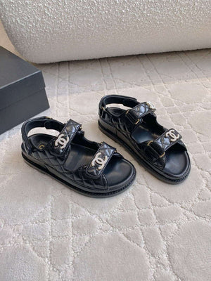 Chanel Women's Velcro Sandals Fashion Shoes C93432 - Euro 35=US 4 - View 3