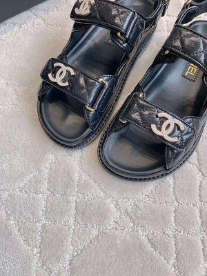 Chanel Women's Velcro Sandals Fashion Shoes C93432 - Euro 35=US 4 - View 5