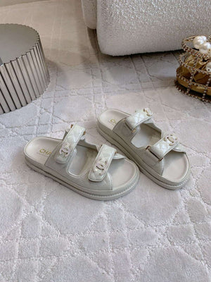 Chanel Women's Velcro Sandals Fashion Shoes C93440 - Euro 35=US 4 - View 3