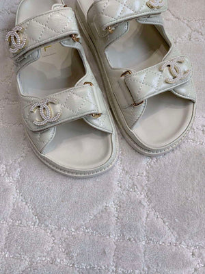 Chanel Women's Velcro Sandals Fashion Shoes C93440 - Euro 35=US 4 - View 6