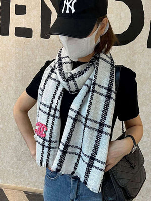 Chanel Woven Cashmere Scarf Designer Scarf C88723 - Default Title - View 1