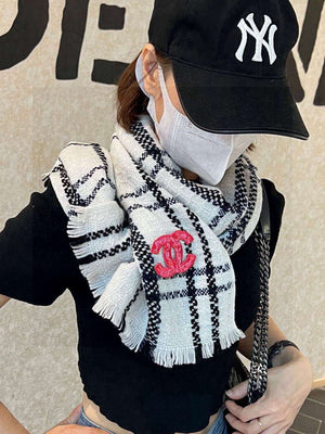Chanel Woven Cashmere Scarf Designer Scarf C88723 - Default Title - View 2