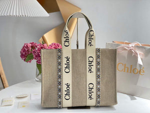 Chloe 382E6690U Large Woody Tote Bag Green - Default Title - View 1