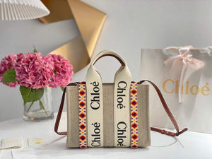 Chloe 385E6690U Small Woody Tote Bag Orange - Default Title - View 1