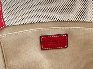 Chloe 385E6690U Small Woody Tote Bag Red - Default Title - View 8