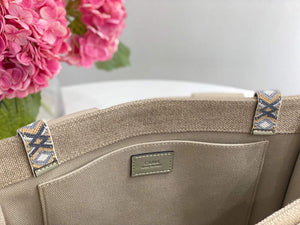Chloe 383E6691J Medium Woody Tote Bag in Cotton Canvas Black - Default Title - View 8