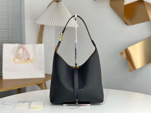 Chlo¨¦ CHC24AS629I31001 Small Marcie Hobo Bag in grained leather Black - Default Title - View 1