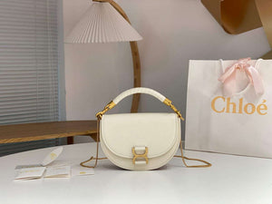 Chlo¨¦ CHC24SS604M52001 Marcie Chain Flap Bag in Leather Sweet Beige - Default Title - View 1