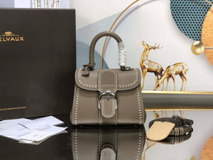 Delvaux AA0406 Brillant Mini Rodeo Surpique Calf Bag Dark Gray - Default Title - View 1