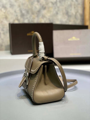 Delvaux AA0406 Brillant Mini Rodeo Surpique Calf Bag olive green - Default Title - View 3
