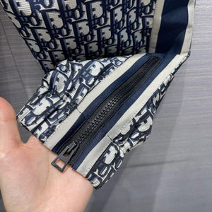 Dior 117P22 Classic Jacquard Blue Technical Taffeta Trousers - 36 - View 8