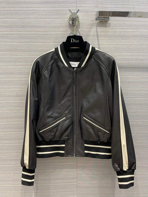 Dior 117P28 Baseball Leather Jacket black - 36 - View 1