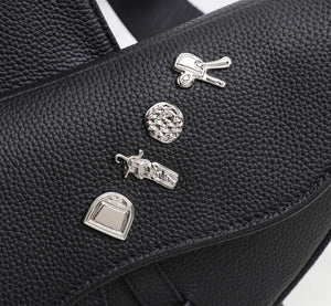 Dior 1ADPO093 Saddle Men Bag Grained Calfskin Black - Default Title - View 5