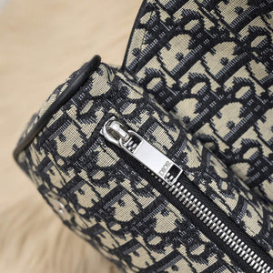 Dior 1ADPO093 Saddle Men Bag Dior Oblique Jacquard Black With Beige - Default Title - View 5