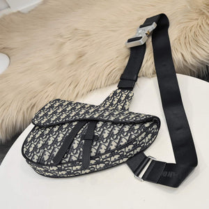 Dior 1ADPO093 Saddle Men Bag Dior Oblique Jacquard Beige and Black - Default Title - View 4