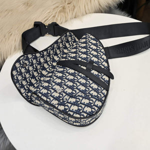 Dior 1ADPO093 Saddle Men Bag Dior Oblique Jacquard Navy Blue - Default Title - View 3