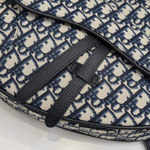 Dior 1ADPO093 Saddle Men Bag Dior Oblique Jacquard Navy Blue - Default Title - View 6