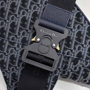 Dior 1ADPO093 Saddle Men Bag Dior Oblique Jacquard Blue - Default Title - View 5