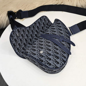 Dior 1ADPO093 Saddle Men Bag Dior Oblique Jacquard Blue - Default Title - View 8