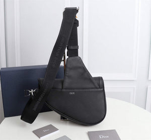 Dior 1ADPO093 Saddle Men Bag Grained Calfskin Black - Default Title - View 4