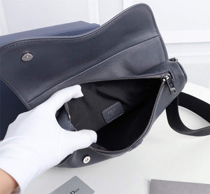Dior 1ADPO093 Saddle Men Bag Grained Calfskin Gray - Default Title - View 8