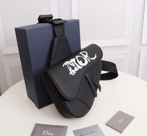 Dior 1ADPO093 Saddle Men Bag Grained Calfskin Black - Default Title - View 4