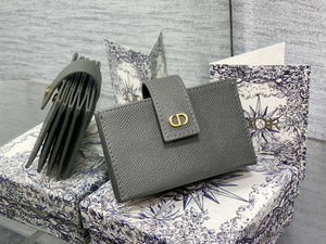Dior 30 MONTAIGNE 5-Gate Card Holder Organ Card Holder S2058 Grained Calfskin D0017 - Default Title - View 1