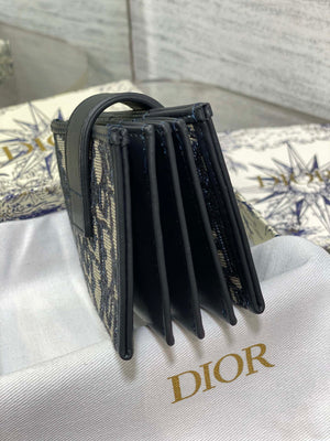Dior 30 MONTAIGNE 5-Gate Card Holder Organ Card Holder S2058 Oblique Jacquard D0019 - Default Title - View 3