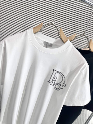 Dior 313J696 Men's Women's Relaxed Fit Cotton Jersey T-shirt D65852 - S - View 2
