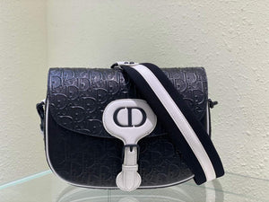 Dior Bobby Bag Medium Perforated M9319 Black calfskin with Dior Oblique motif - Default Title - View 2