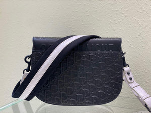 Dior Bobby Bag Medium Perforated M9319 Black calfskin with Dior Oblique motif - Default Title - View 5