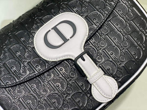 Dior Bobby Bag Medium Perforated M9319 Black calfskin with Dior Oblique motif - Default Title - View 7