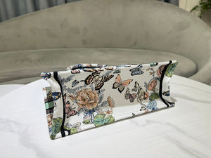 Dior Book Tote M1296 Medium Latte Multicolor Dior Jardin d'Hiver Embroidery M0084 - Default Title - View 6
