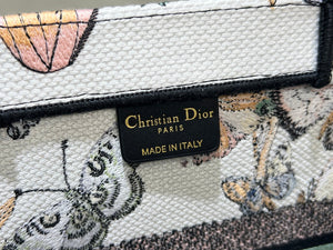Dior Book Tote M1296 Medium Latte Multicolor Dior Jardin d'Hiver Embroidery M0084 - Default Title - View 8