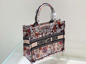 Dior Book Tote M1296 Medium Latte Multicolor Dior Jardin d'Hiver Embroidery M0087 - Default Title - View 5