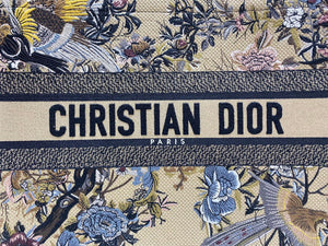 Dior Book Tote M1296 Medium Latte Multicolor Dior Jardin d'Hiver Embroidery M0090 - Default Title - View 4