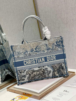 Dior Book Tote M1296 Medium Toile de Jouy Embroidery M0075 - Default Title - View 2