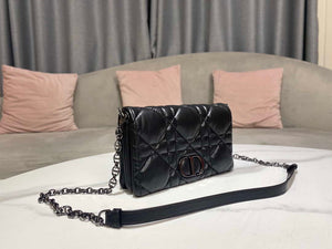 Dior S5135 Caro Macrocannage Pouch Black Quilted Macrocannage Calfskin - Default Title - View 5