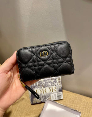 Dior Caro Mini zipper clutch 5087 Black - Default Title - View 1