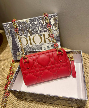 Dior Caro Mini zipper clutch 5087 Red - Default Title - View 6