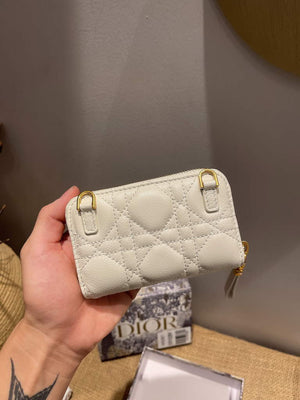 Dior Caro Mini zipper clutch 5087 White - Default Title - View 3