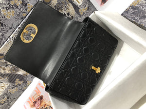 Dio rM9243 Large Caro Bag Calfskin black logo gold - Default Title - View 7